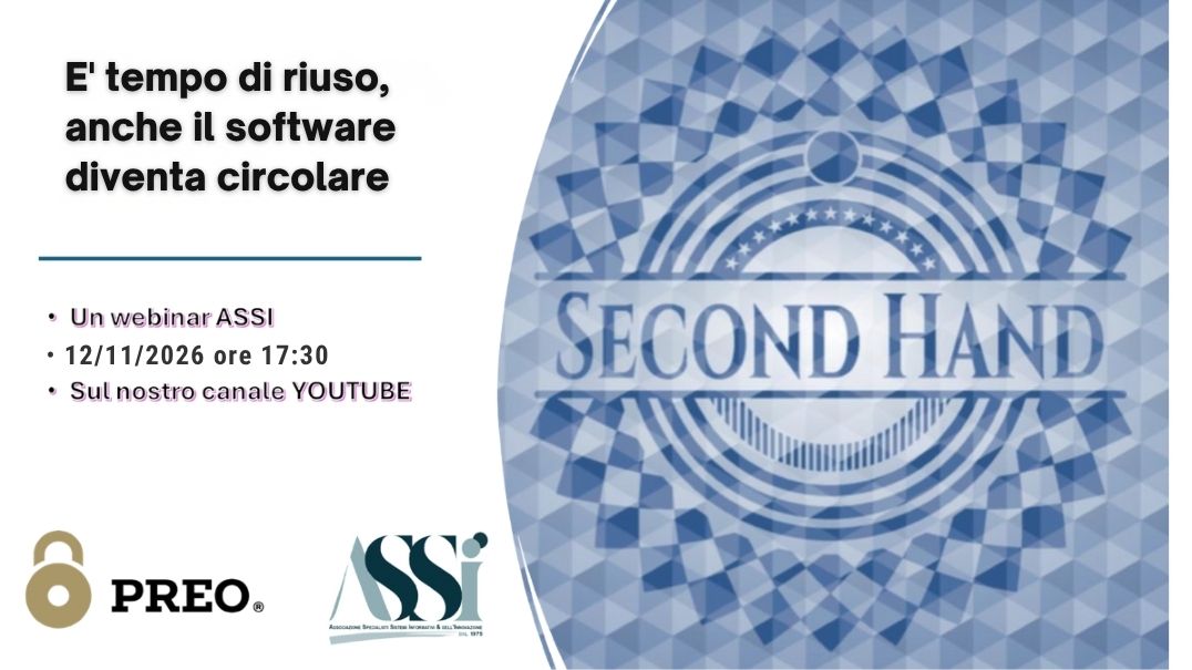 E’ tempo di riuso, anche per il software !